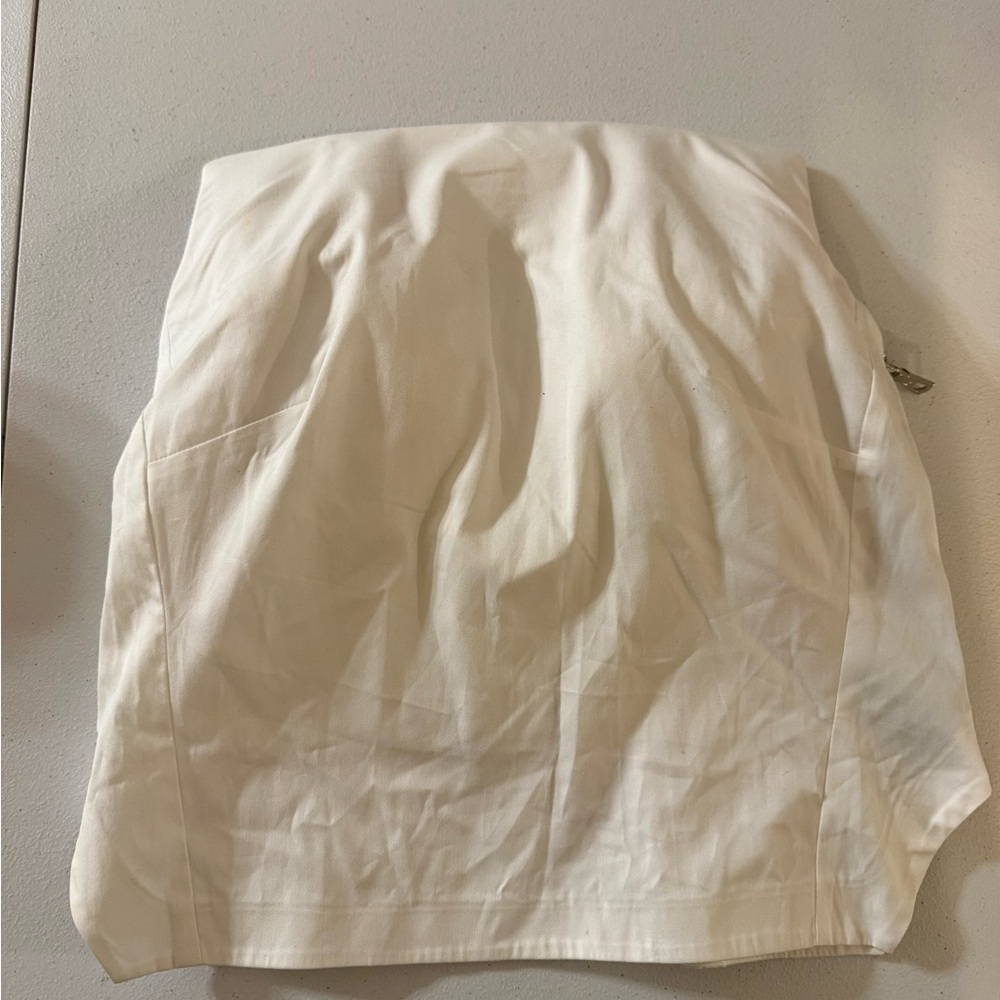 NWT RtA Pippa White Elegant Size 2 Italian Fabric Build in Corset Top Strapless